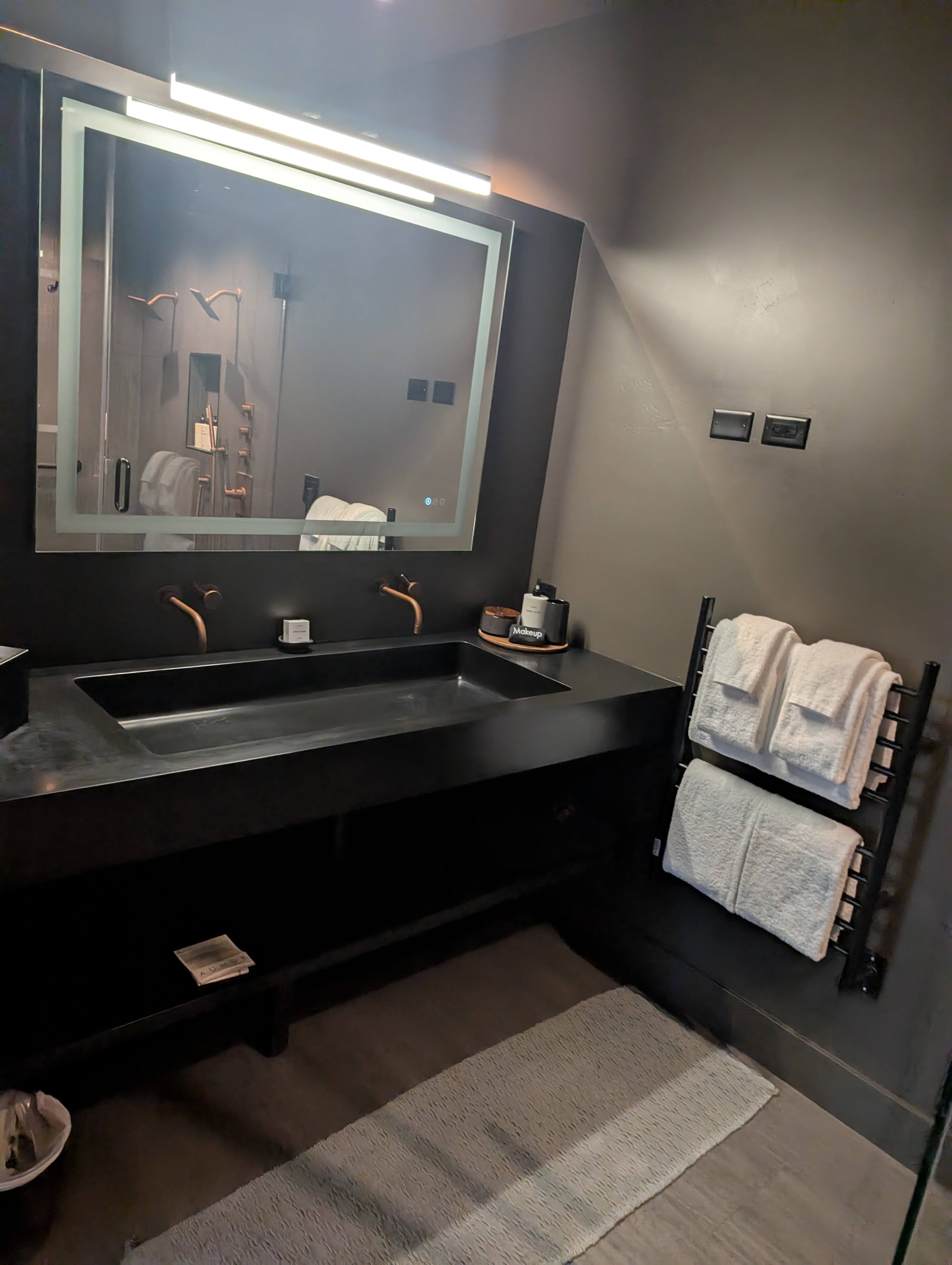 Elegant bathroom amenities at Ambiente Resort
